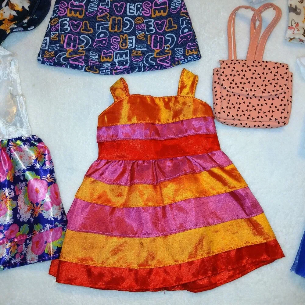18” Inch Doll Clothes Lot Fits AG OG Pants Top Dresses Hat Backpack